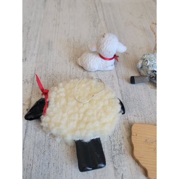 Variety sheep lamb ornament Xmas set Farm decor - Picture 7 of 8